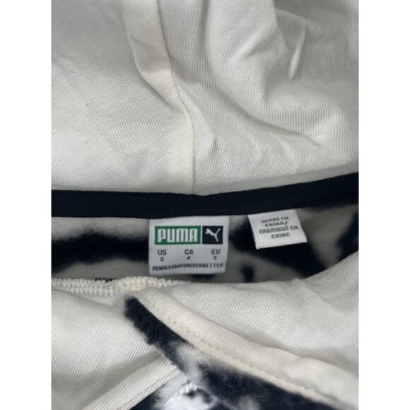 Puma Cuddle Pack Cropped Hoodie Women’s S Black Fleece Pullover Sweatshirt NWT - Picture 3 of 8